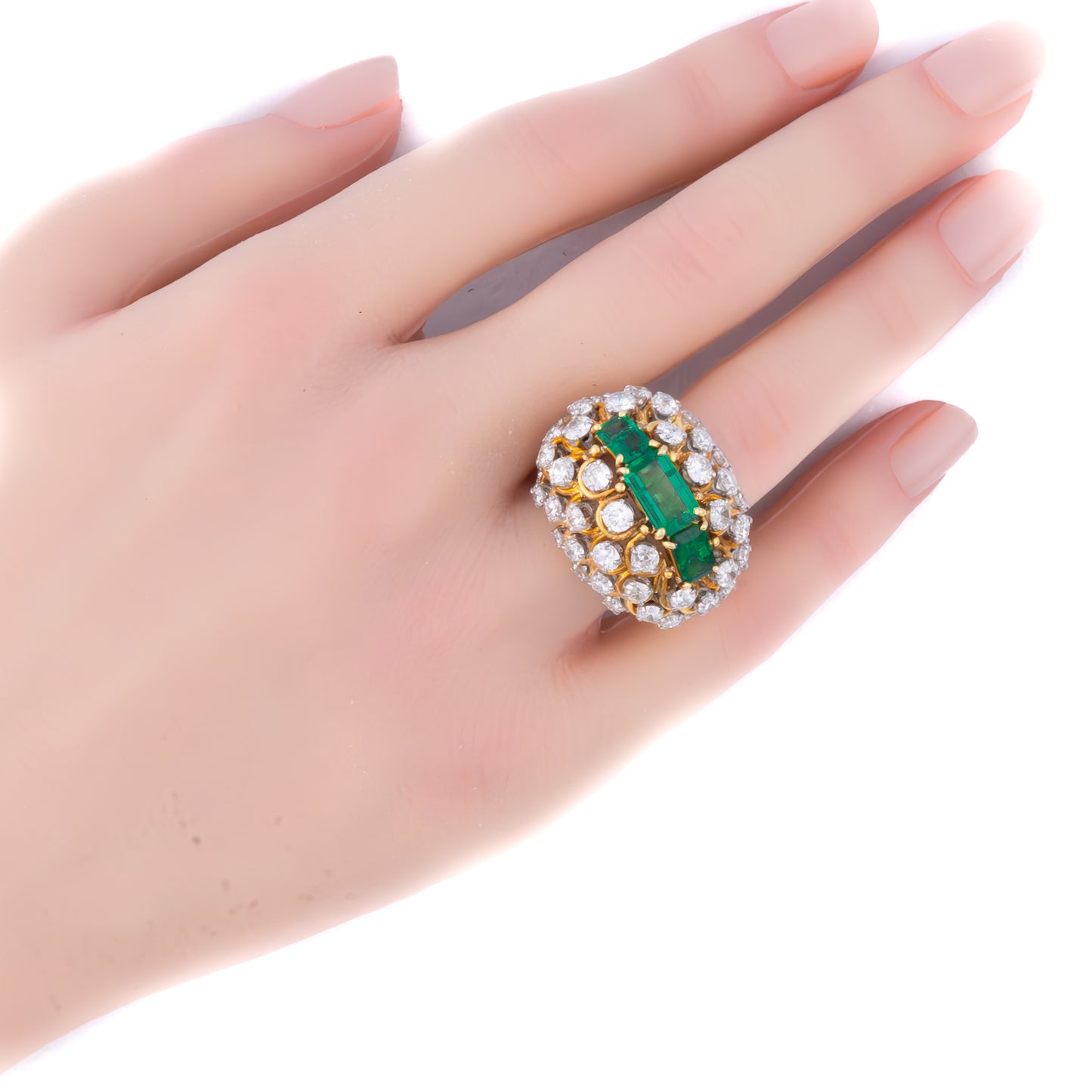 David Webb Emerald & Diamond Ring