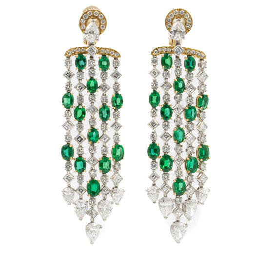 Bulgari Multi Gem Green Earrings