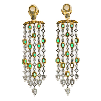 Bulgari Emerald and Diamond Earrings