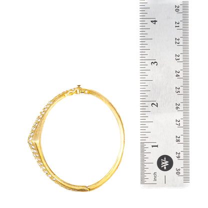 Vintage Diamond Gold Bangle Bracelet
