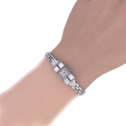 Harry Winston Platinum Diamond Cocktail Watch with Audemars Piguet Movement