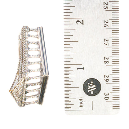Architectural Diamond Pavilion Brooch in Platinum