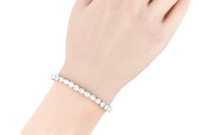 East West Oval Cut Diamond Tennis Bracelet
