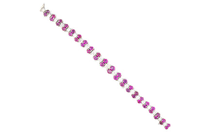 Diamond and Ruby Tennis Bracelet