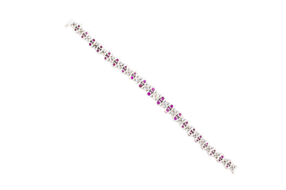 Diamond and Ruby Tennis Bracelet