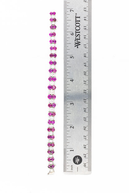 Diamond and Ruby Tennis Bracelet