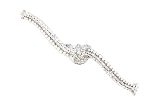 Diamond Ribbon Multi Row Bracelet