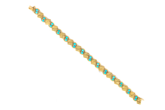 Van Cleef & Arpels Turquoise Rope Motif Bracelet