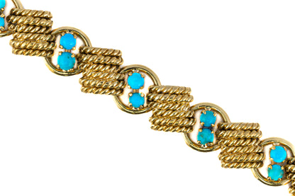 Van Cleef & Arpels Turquoise Rope Motif Bracelet