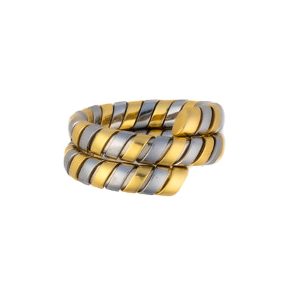 Bulgari Two-Tone Tubogas Serpenti Ring