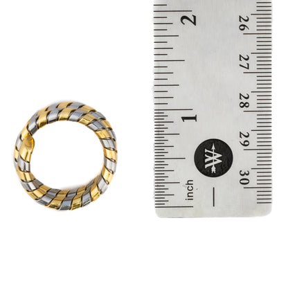 Bulgari Two-Tone Tubogas Serpenti Ring