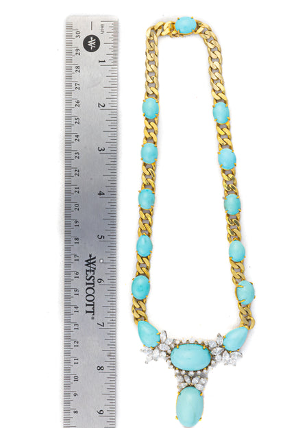 Emis Turquoise and Diamond Necklace
