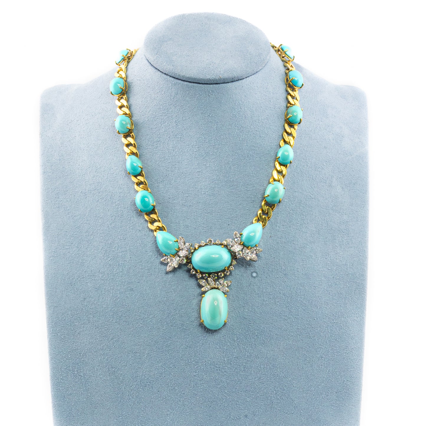 Emis Turquoise and Diamond Necklace