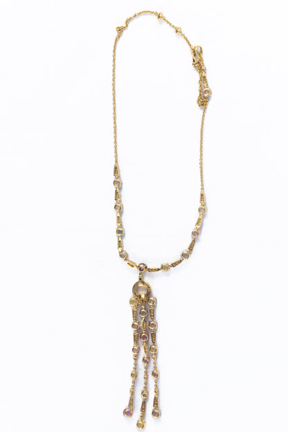 Bulgari Multicolored Sapphire and Diamond Fringe Necklace