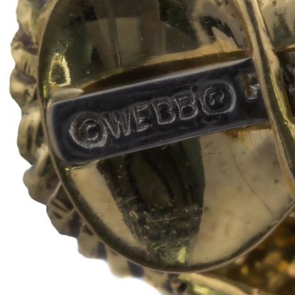 David Webb Diamond and Turquoise Gold Earrings