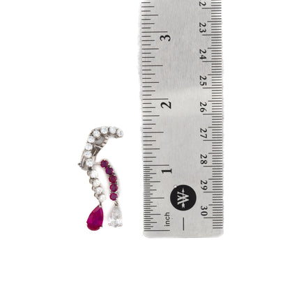 Ruby & Diamond Dangle Earrings