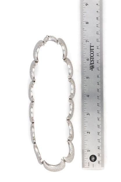 Diamond Pavé Scalloped Collar Necklace