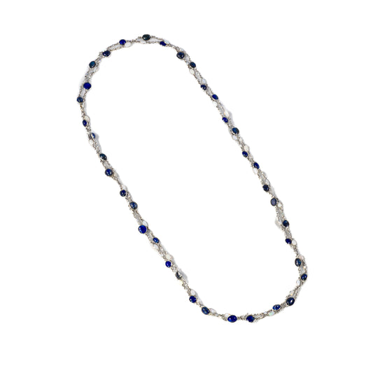 Sapphire & Opal Diamond By The Yard Necklace