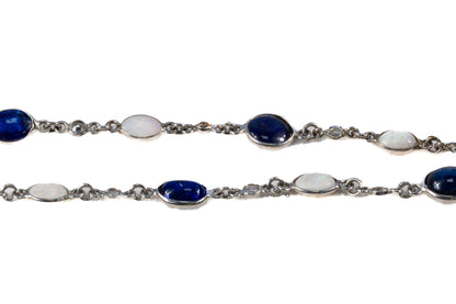 Sapphire & Opal Diamond By The Yard Necklace