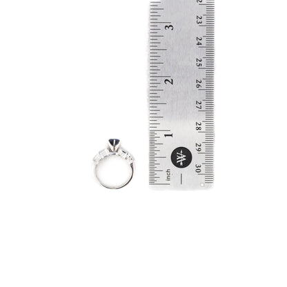 Princess and Baguette Cut Diamond & Sapphire Ring
