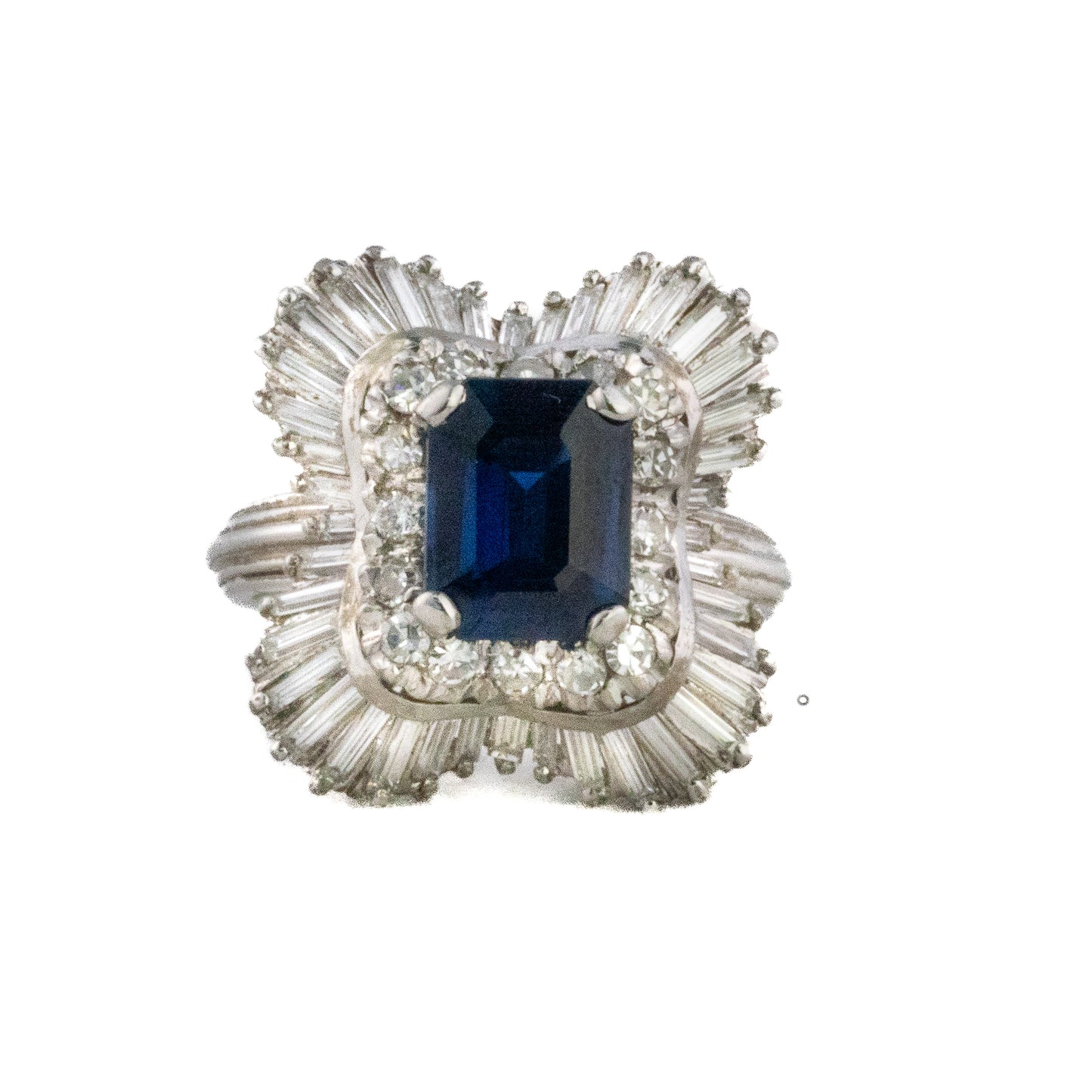 Sapphire and Diamond Ballerina Ring