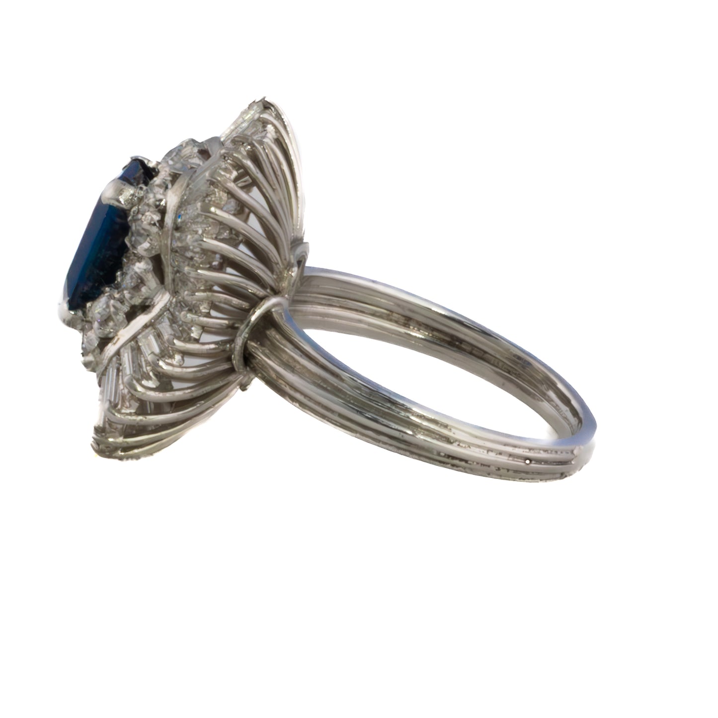 Sapphire and Diamond Ballerina Ring