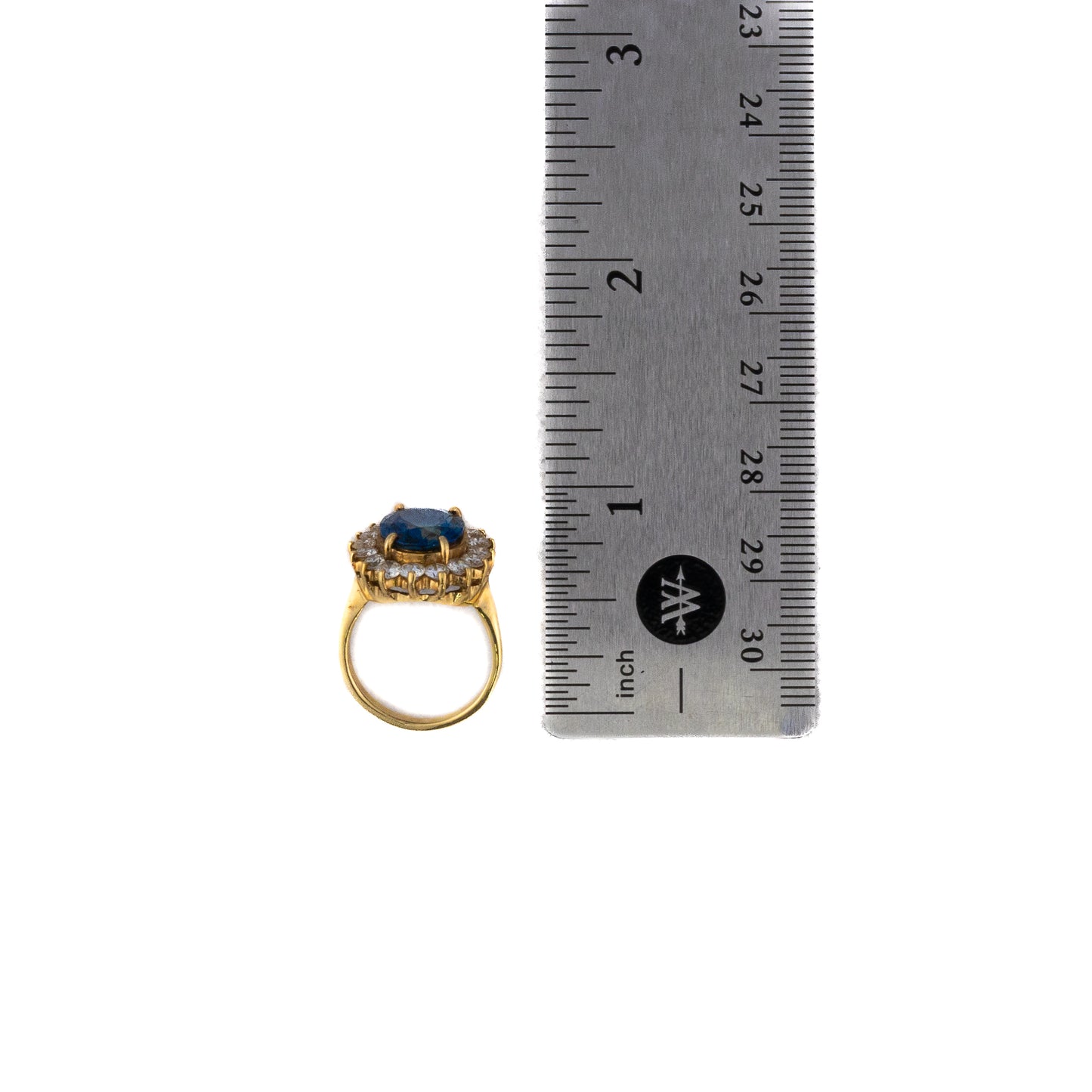 Oval Sapphire and Diamond Halo Ring