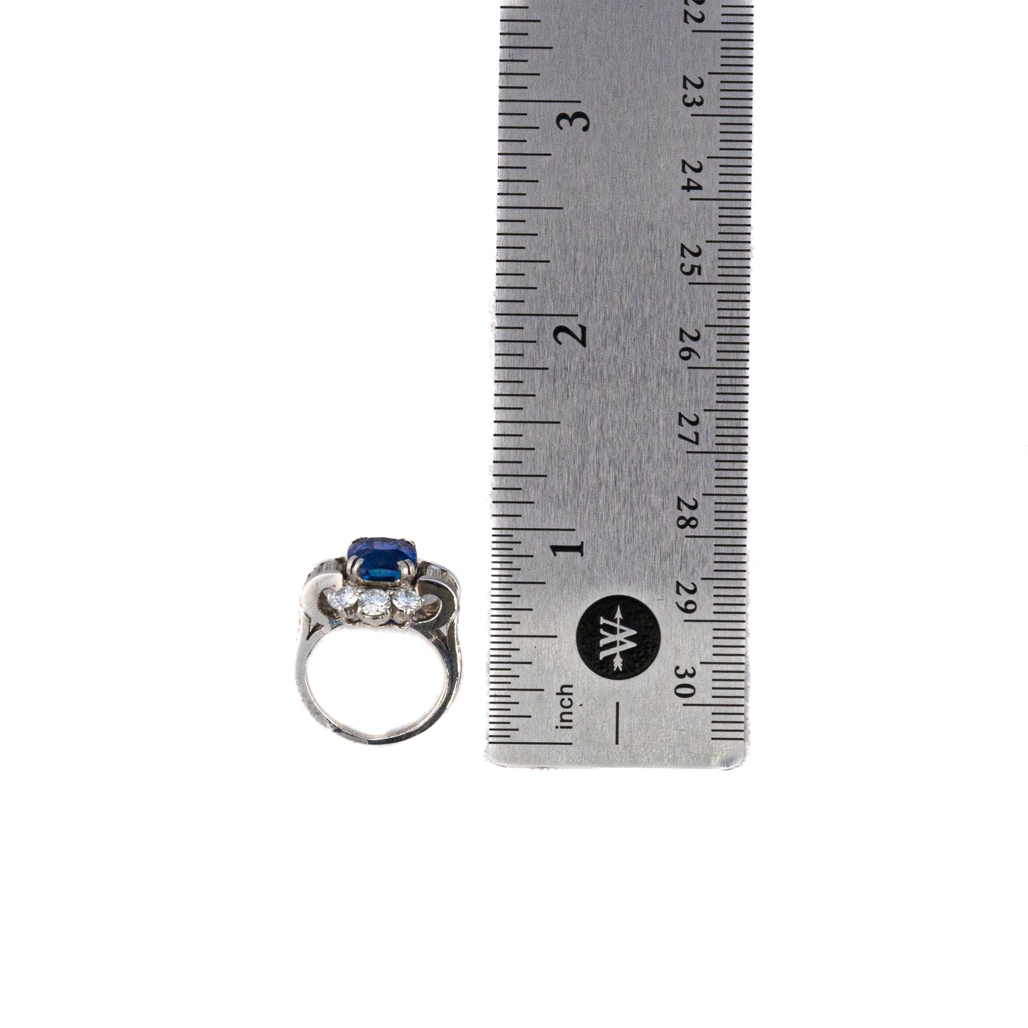 Art Deco Sapphire and Diamond Platinum Ring