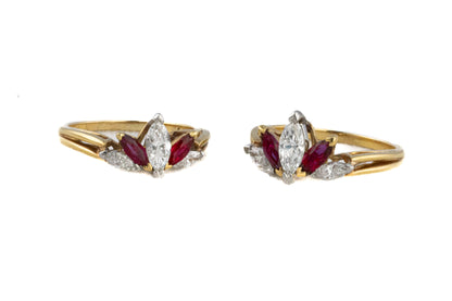Oscar Heyman Bros Ruby and Diamond Floral Ring