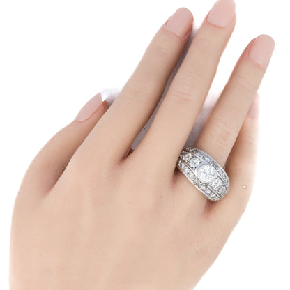 Old Mine Cut Diamond Dome Band