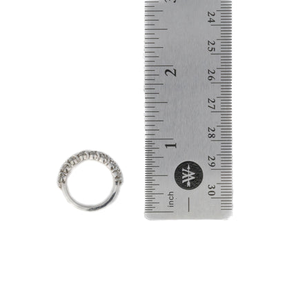 Brilliant Cut Diamond Two Row Semi Eternity Band