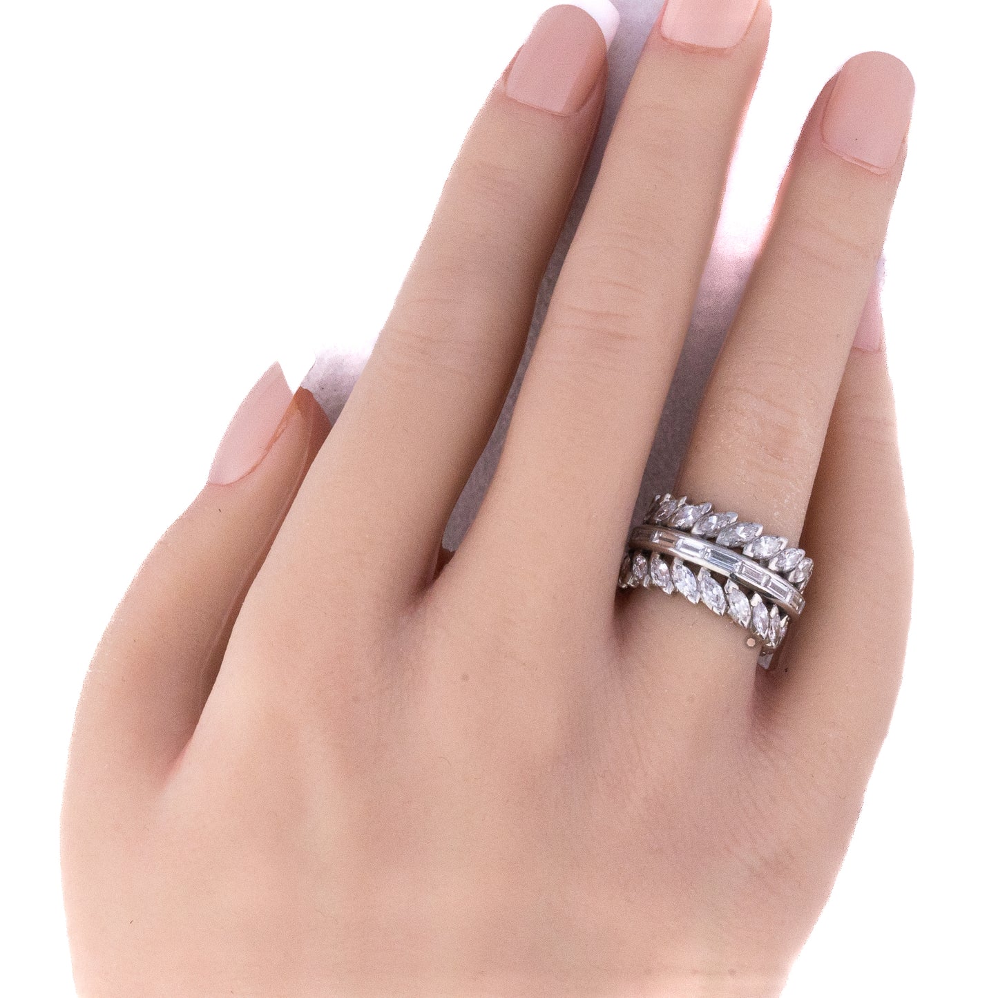 Marquise and Baguette Diamond Eternity Band