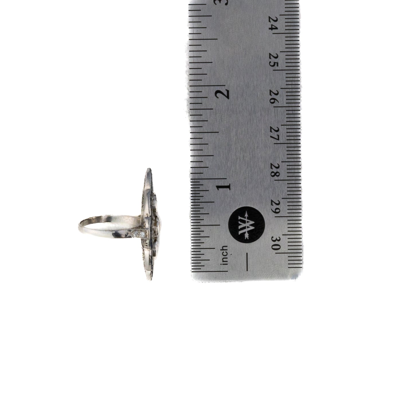 Art Deco-Style Diamond & Sapphire Navette Ring