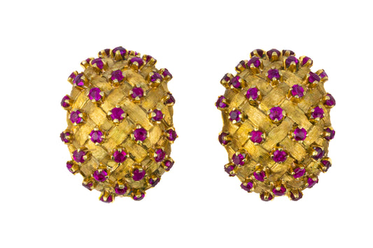 Tiffany & Co. Woven Ruby Earrings