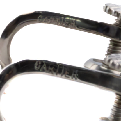 Cartier Platinum Sapphire & Ruby Floral Earrings