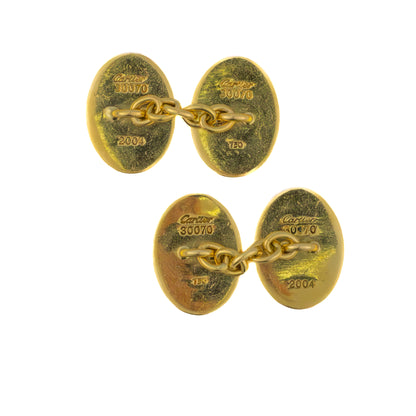 Cartier American Flag Enamel Cufflinks