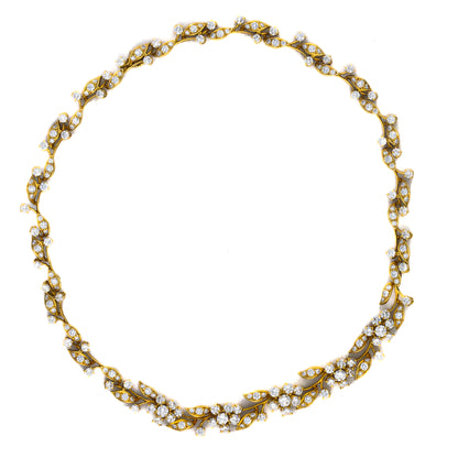 Floral Diamond Wreath Necklace