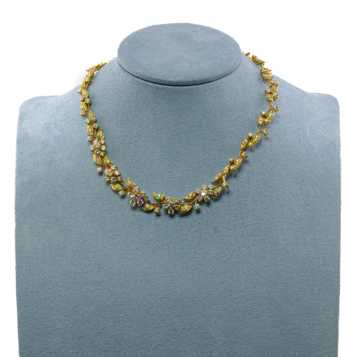 Floral Diamond Wreath Necklace