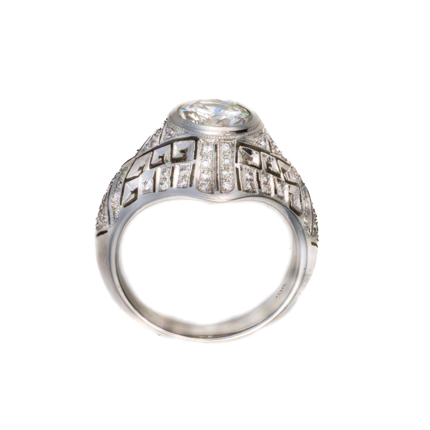 Art Deco Pave and Old Mine Diamond Ring