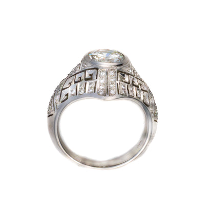 Art Deco Pave and Old Mine Diamond Ring