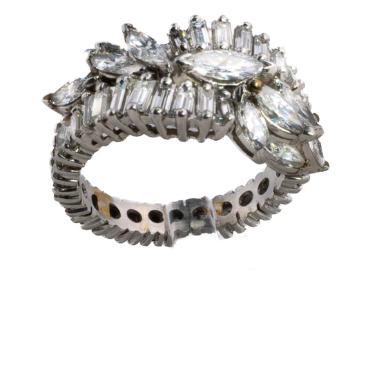 Marquise and Baguette Diamond Eternity Band Ring