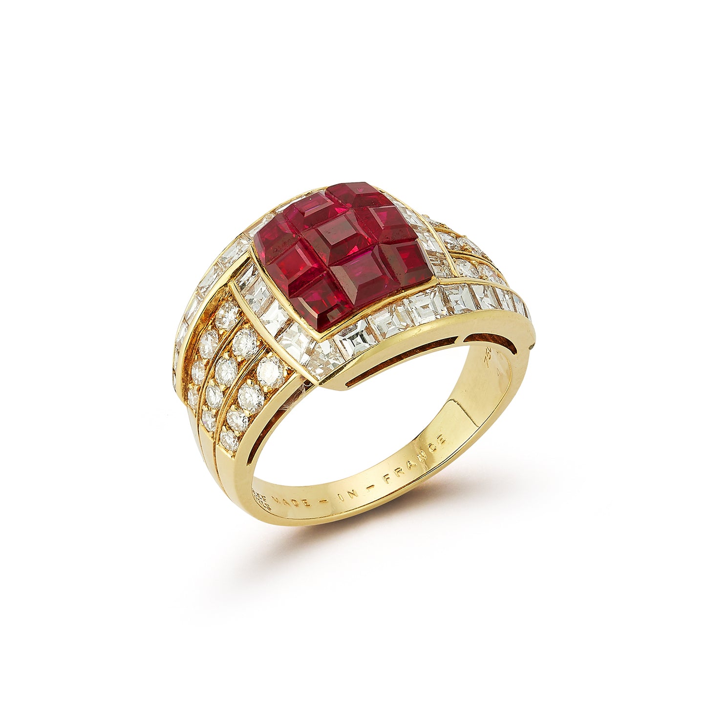 Van Cleef & Arpels Mystery Set Ruby and Diamond Ring