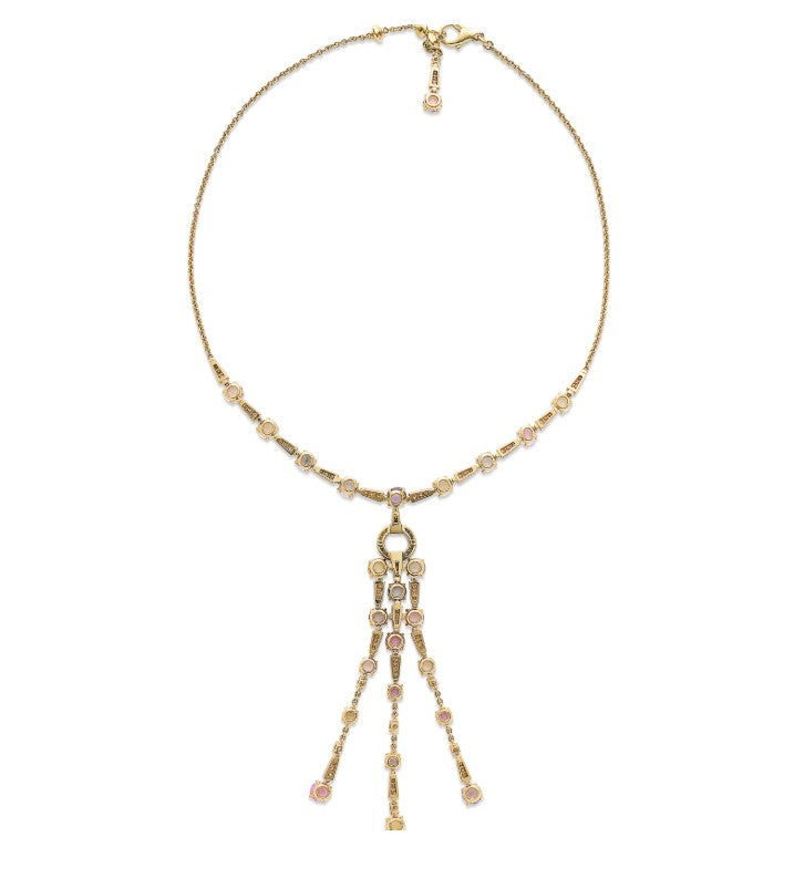 Bulgari Multicolored Sapphire and Diamond Fringe Necklace