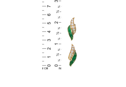 Oscar Heyman Brothers Emerald & Diamond Earrings