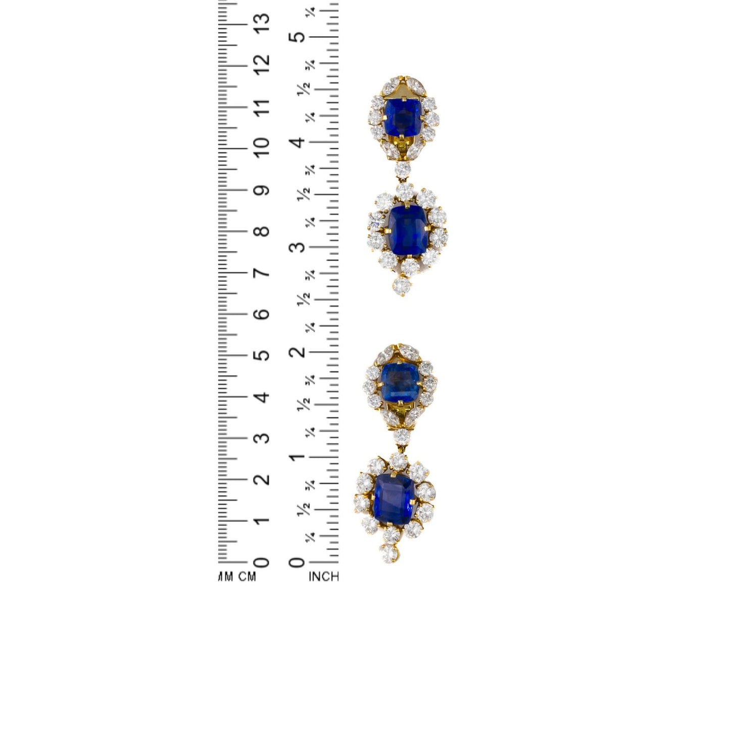 Van Cleef & Arpels Sapphire and Diamond Pendant-Earclips