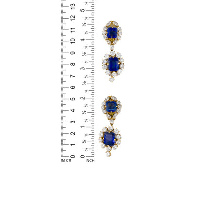 Van Cleef & Arpels Sapphire and Diamond Pendant-Earclips