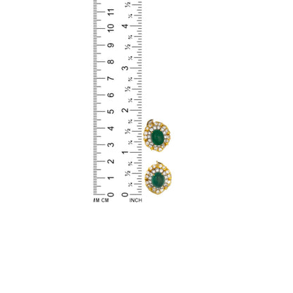 David Webb Pair of Emerald and Diamond Pendent Ear Clips