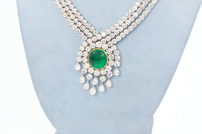 Van Cleef & Arpels Diamond & Emerald Necklace