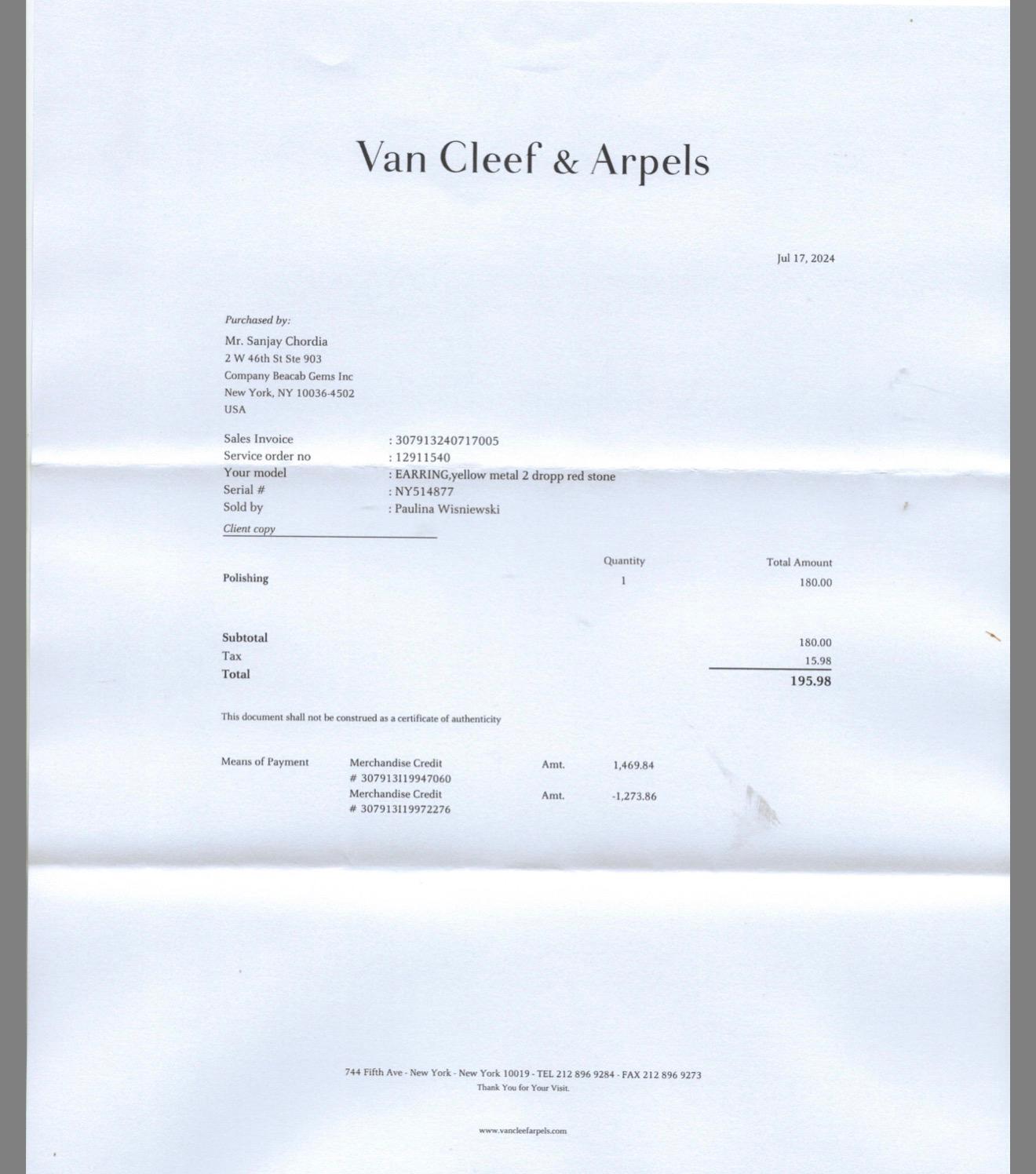 Van Cleef and Arpels Natural Burma Ruby Earrings