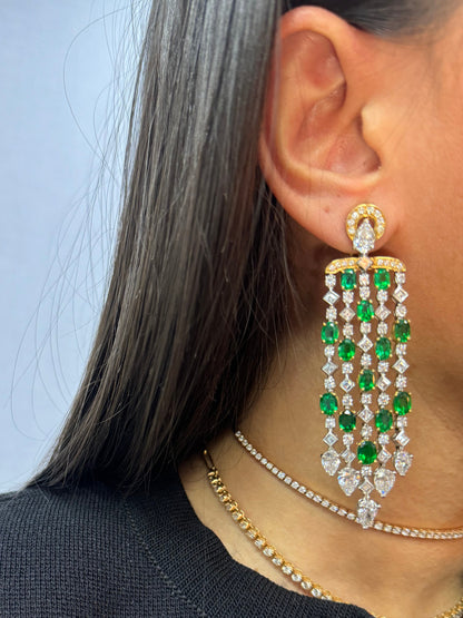 Bulgari Emerald and Diamond Earrings